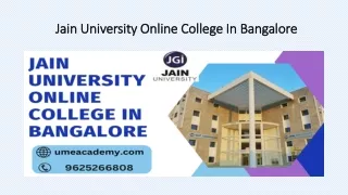 Jain University Online College in Banglore