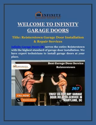 Reisterstown Garage Door Installation & Repair Services