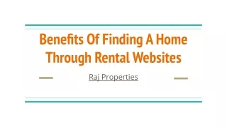 Benefits Of Finding A Home Through Rental Websites