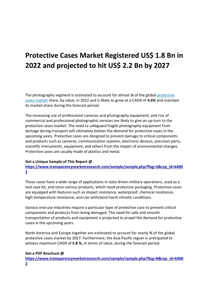 protective cases market registered