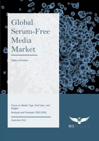 Serum-Free Media Market Analysis and Forecast, 2022-2032