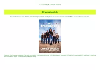 READ [EBOOK] My American Life Online
