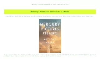 ^READ) Mercury Pictures Presents A Novel [PDF EPUB KINDLE]