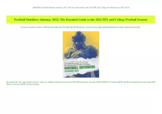 {EBOOK} Football Outsiders Almanac 2022 The Essential Guide to the 2022 NFL and College Football Sea