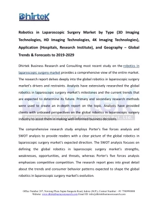 robotics in laparoscopic surgery market by type