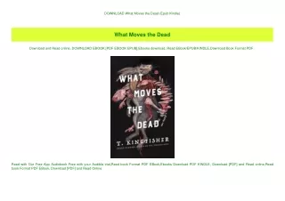 DOWNLOAD What Moves the Dead (Epub Kindle)