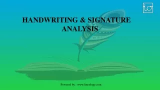Handwriting & signature Anaylsis in India,