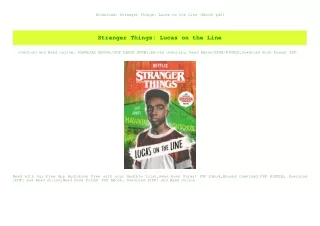 (Download) Stranger Things Lucas on the Line (Ebook pdf)