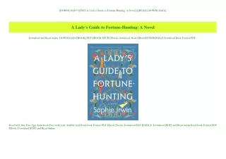 [DOWNLOAD^^][PDF] A Lady's Guide to Fortune-Hunting A Novel [[[READ] [DOWNLOAD]]