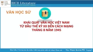 Bài giảng Ngữ văn 11 - Khái quát văn học Việt Nam đầu thế kỷ XX đến năm 1945