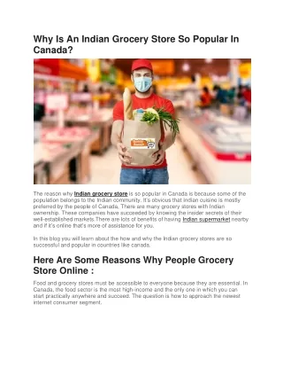 Why Is An Indian Grocery Store So Popular In Canada