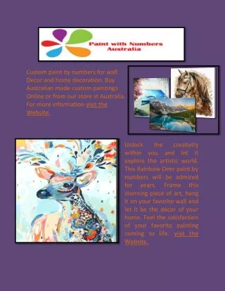 custom paint by numbers for wall decor and home