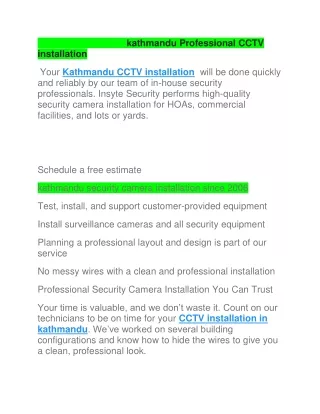 CCTV installation in kathmandu