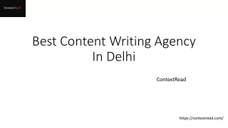 Best Content Writing Agency In Delhi - ContextRead