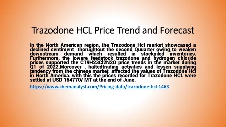 trazodone hcl price trend and forecast