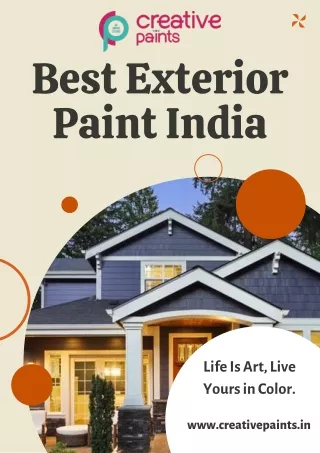 Choose Best Exterior Paint India - Creative Paints