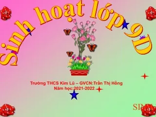 Bài giảng Sinh hoạt lớp Khối 9 - Sơ kết Tuần 8