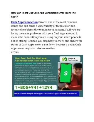 How Can I Sort Out Cash App Connection Error From The Root