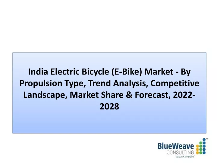 india electric bicycle e bike market