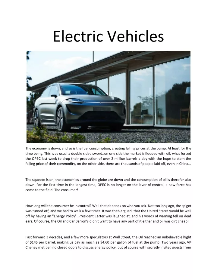 electric vehicles