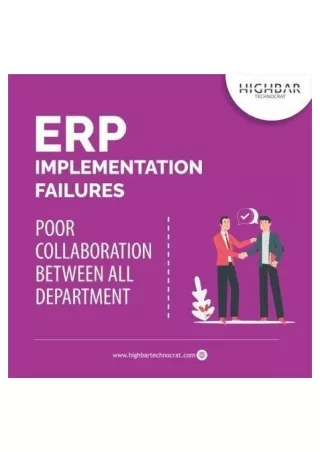 ERP Implementation Failures - Poor Colaboration Between All Departments