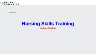 Nursing Skills Training - medvr education