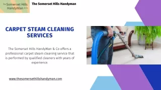 Carpet Steam Cleaning Services In Bernardsville | The Somerset Hills​​ Handyman