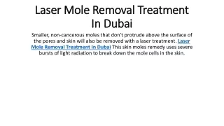 laser mole removal treatment in dubai