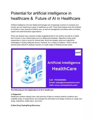 potential for artificial intelligence