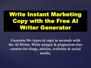 AI Writer-Generate High Quality Article in Seconds