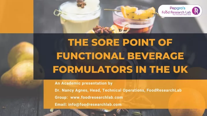 the sore point of functional beverage formulators