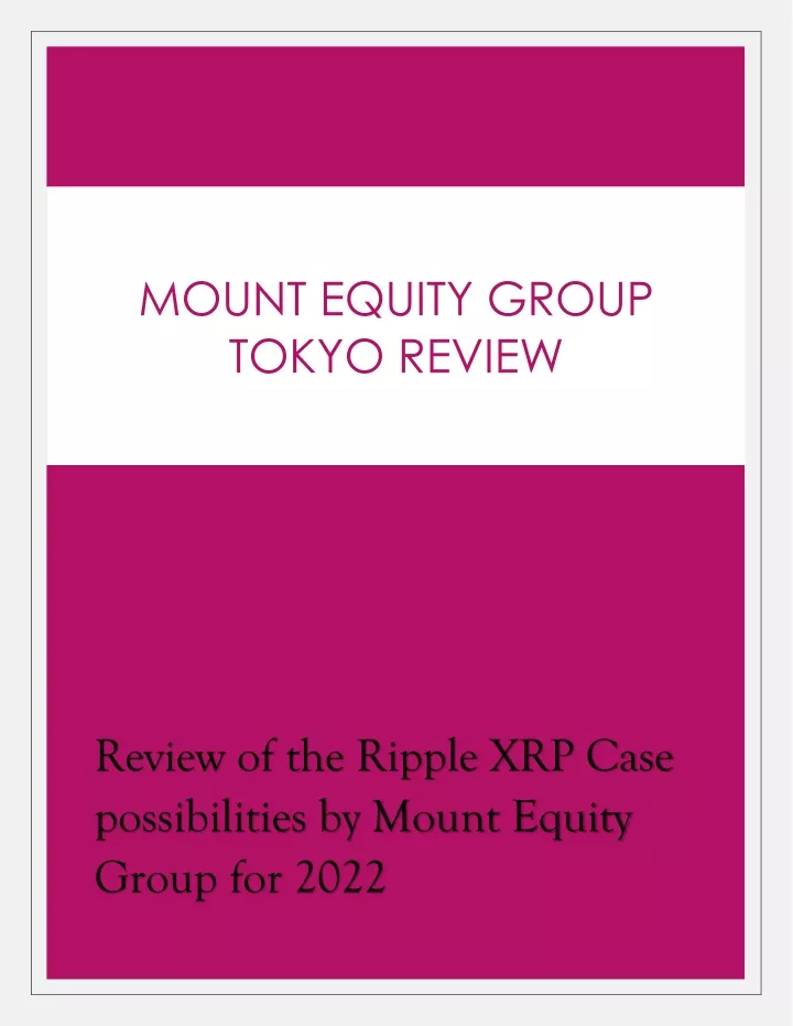 mount equity group tokyo review