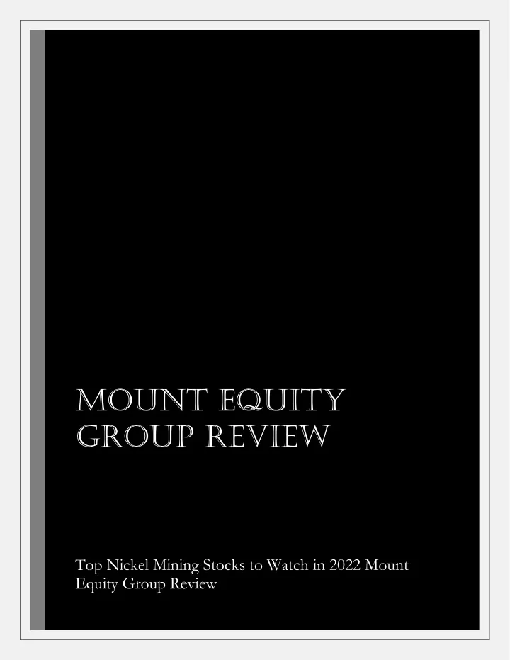 mount equity group review