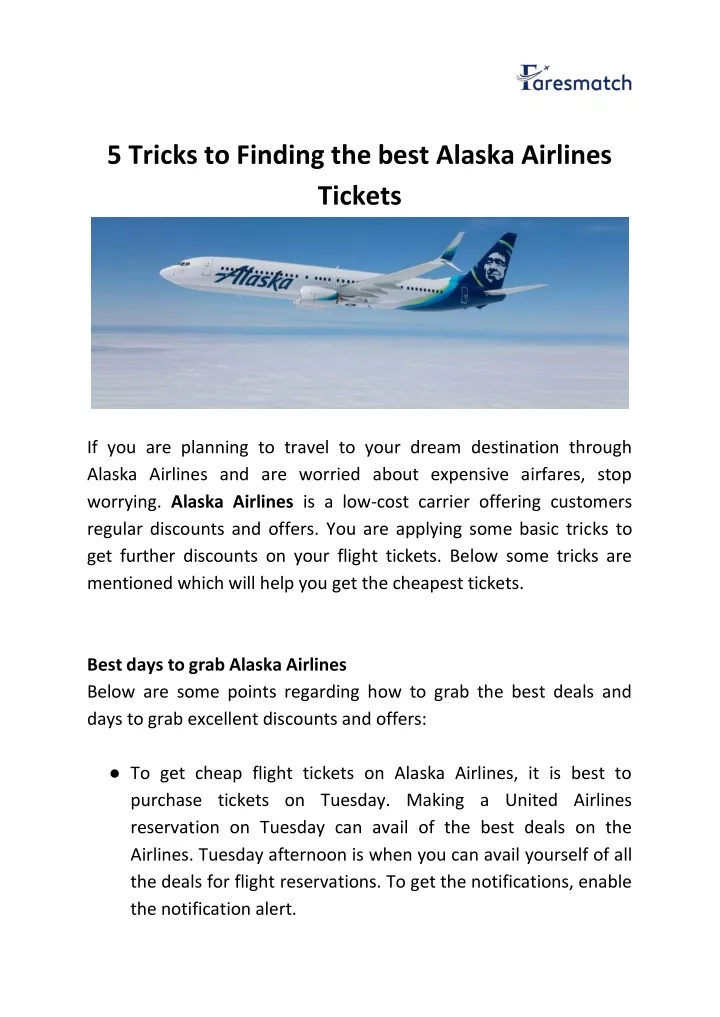 5 tricks to finding the best alaska airlines