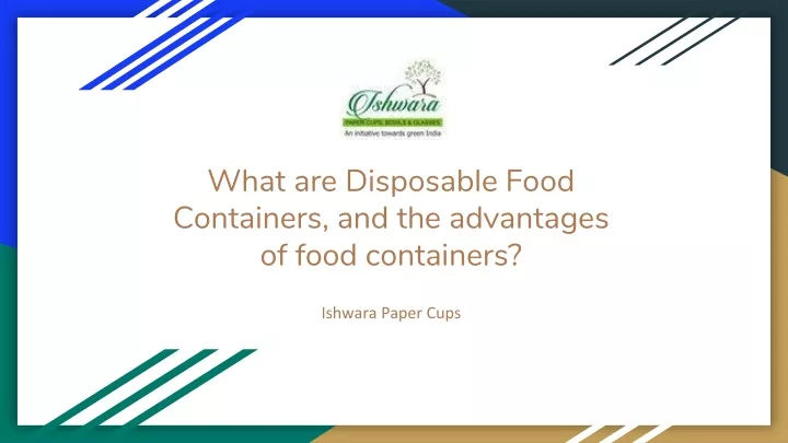 what are disposable food containers and the advantages of food containers