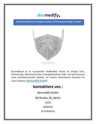Die beste Platform um Hygiene Artikel und Schutzausrüstung zu finden