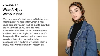 7 Ways To Wear A Hijab Without Pins!