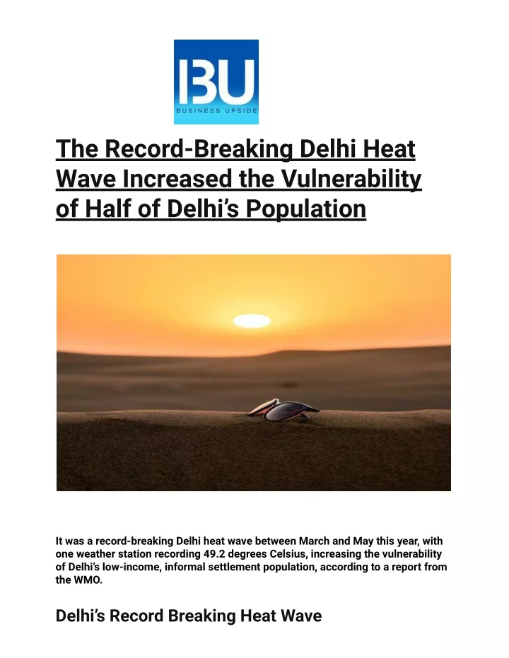 the record breaking delhi heat wave increased