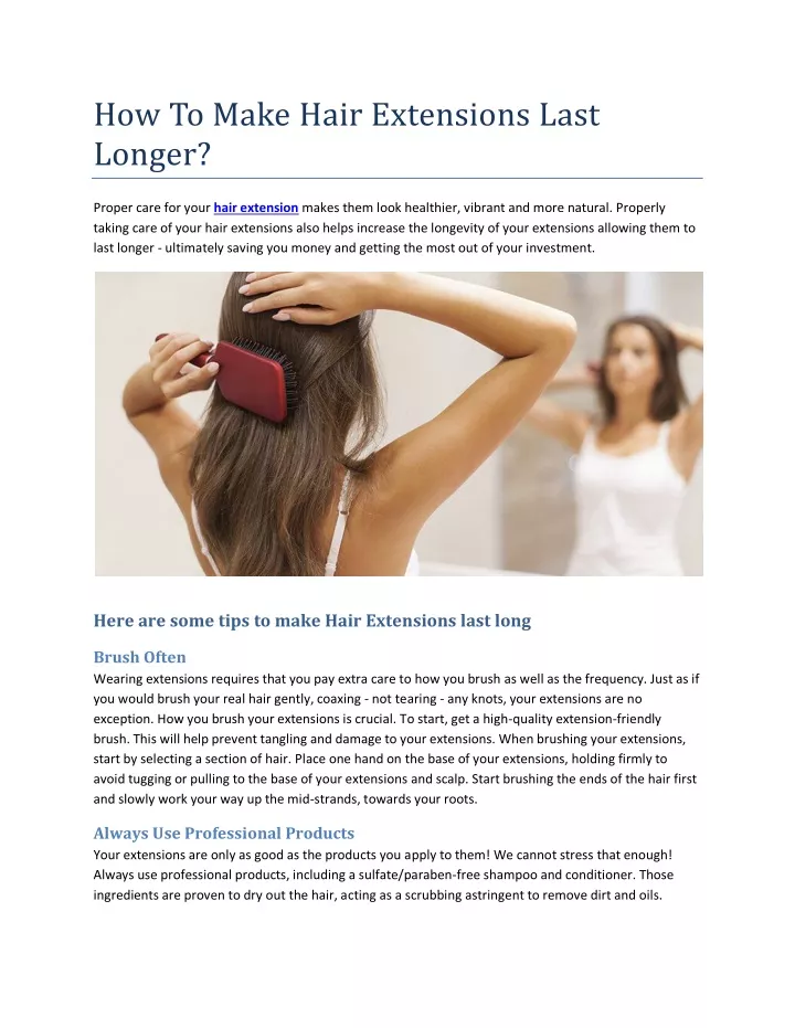 how to make hair extensions last longer