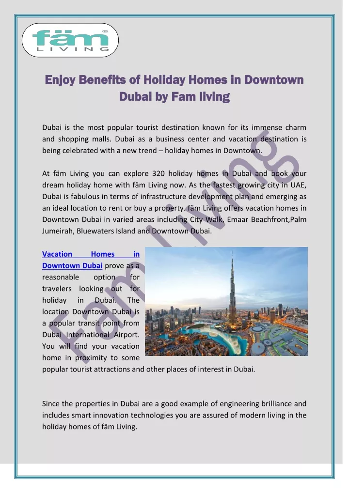 enjoy benefits of holiday homes in downtown enjoy