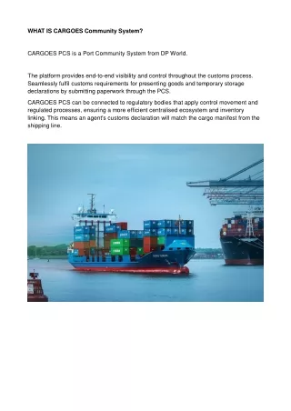 what is cargoes community system