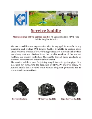 service saddle