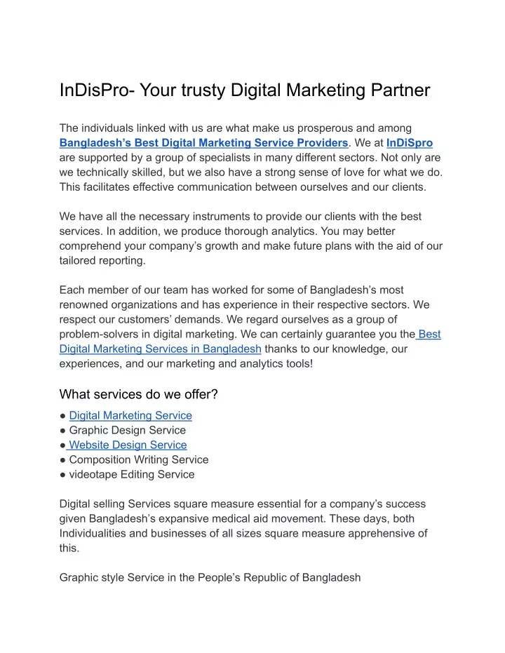 indispro your trusty digital marketing partner