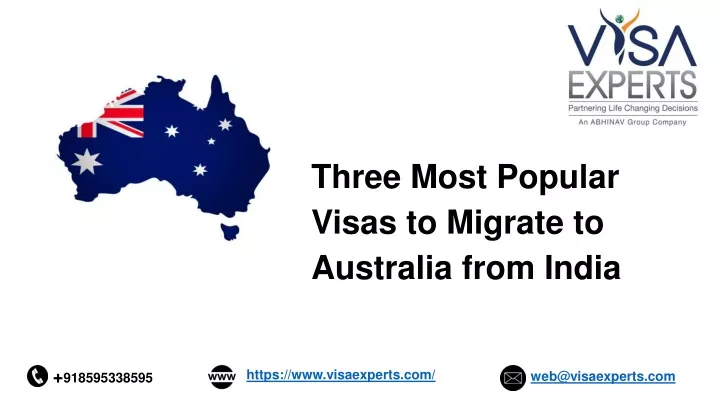 three most popular visas to migrate to australia