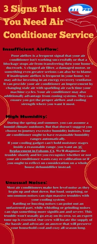 3 Signs That  You Need Air Conditioner Service