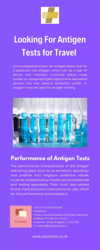 Exploring Antigen Tests for Travel