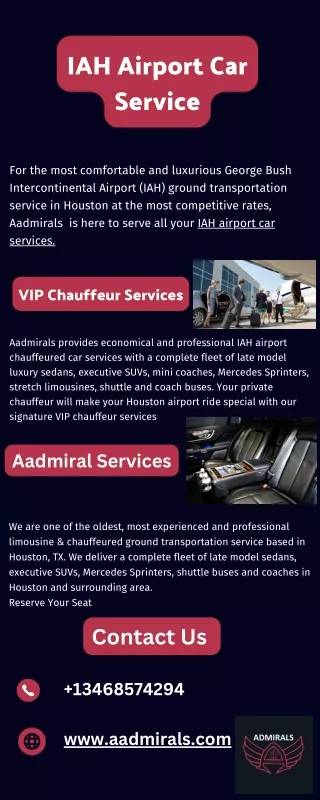 IAH Airport Car Service - AAdmirals