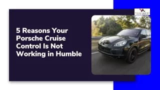 5 Reasons Your Porsche Cruise Control Is Not Working in Humble