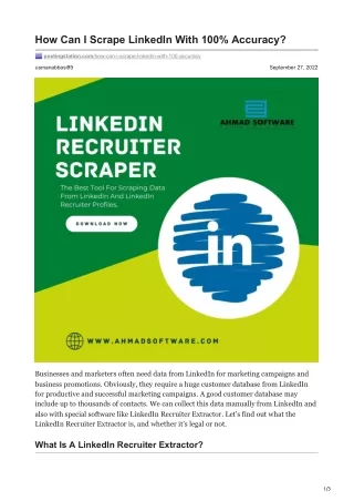 how can i scrape linkedin with 100 accuracy