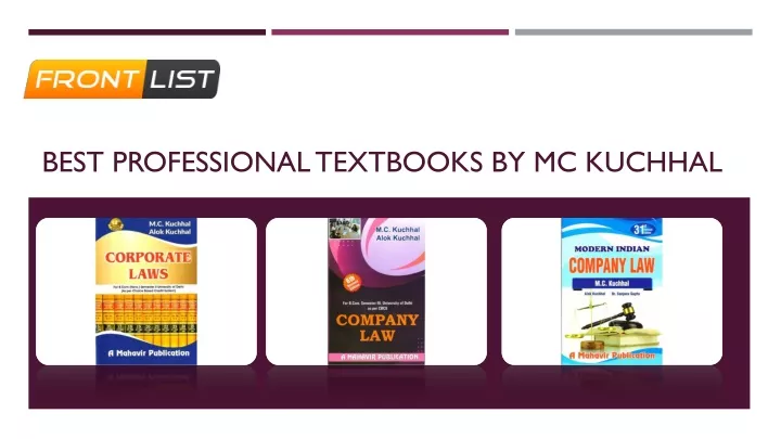 best professional textbooks by mc kuchhal